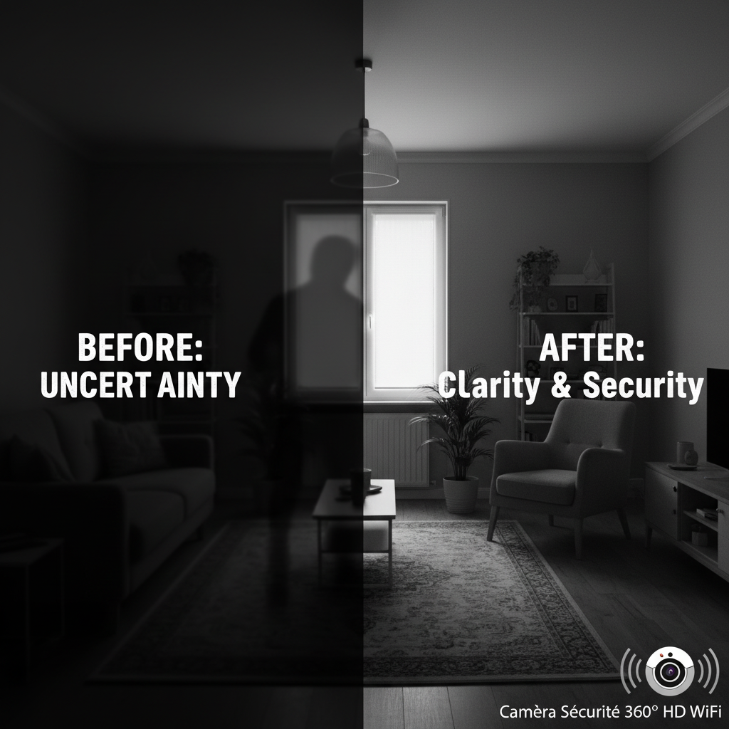 LSC Smart konnect, Caméra de sécurité intelligente, Caméra de sécurité intérieure 360° 1080p HD compatible WiFi avec vision nocturne, audio bidirectionnel, détection de mouvement et fonctions de