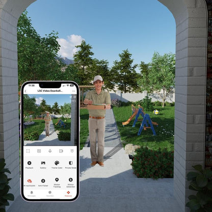 Sonnette Vidéo WiFi TUYA V30 – 1080P, Sans Fil, Caméra de Sécurité Intégrée